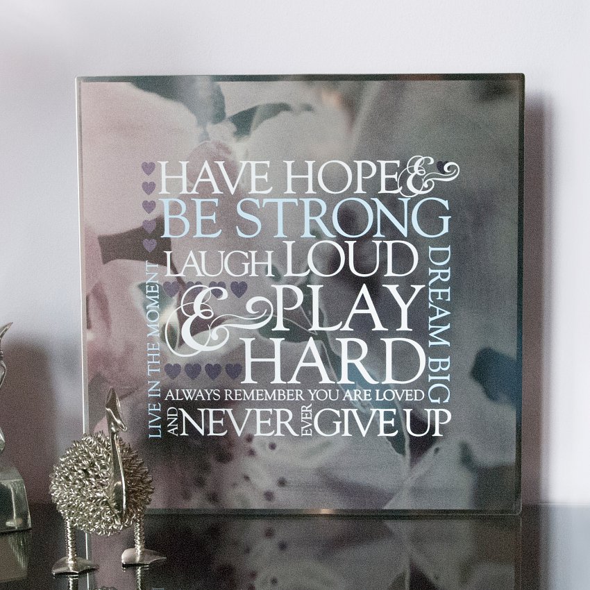 Have Hope printed on Stainless Steel